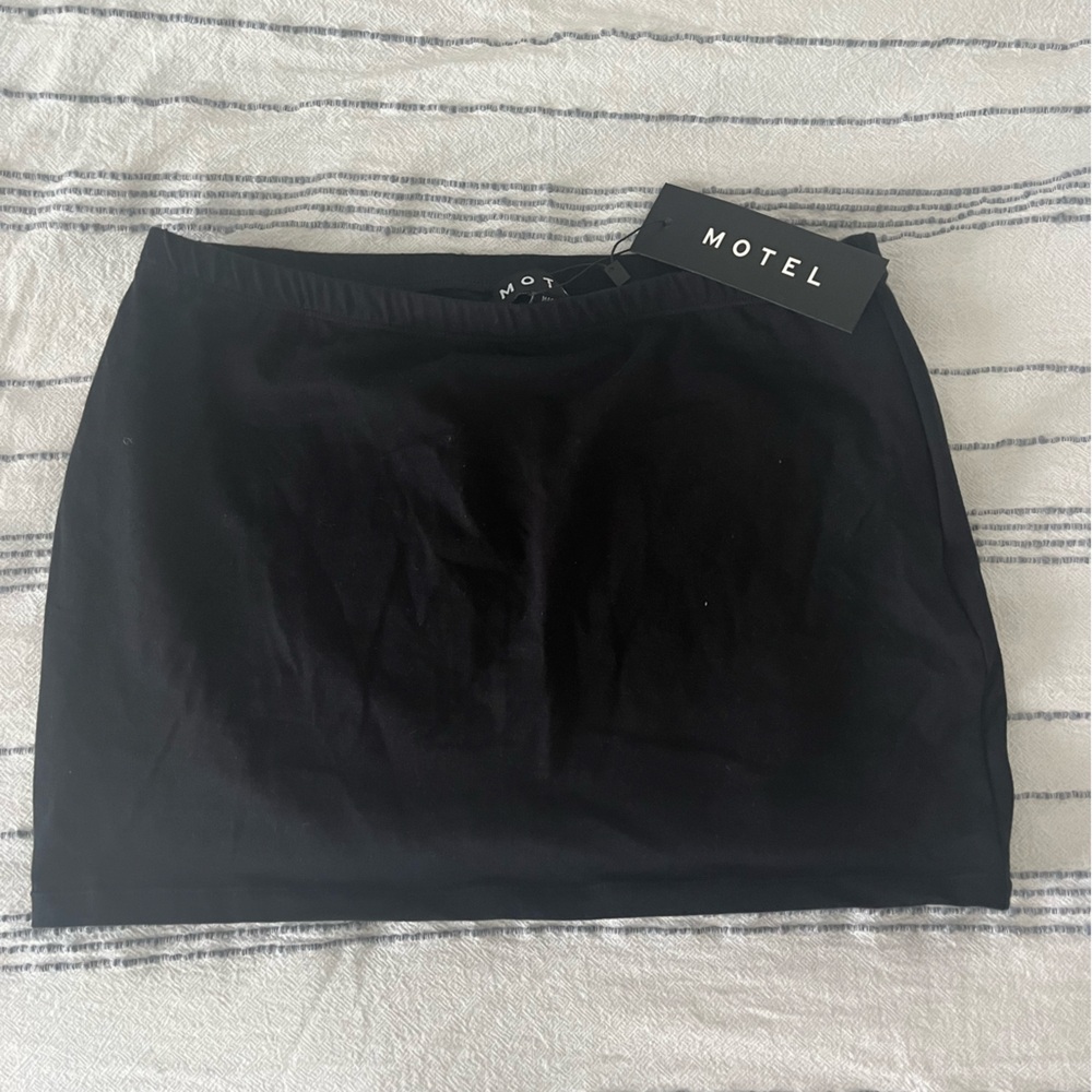 Motel Rocks Black Mini Skirt